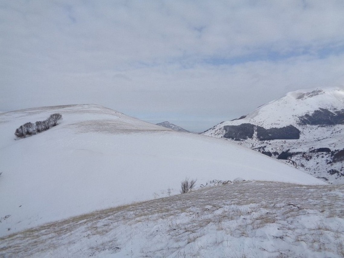 La sommità piatta della cresta