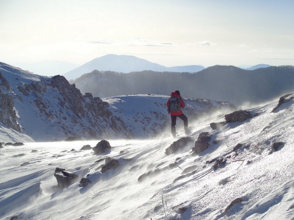 Ghiaccio e vento e neve