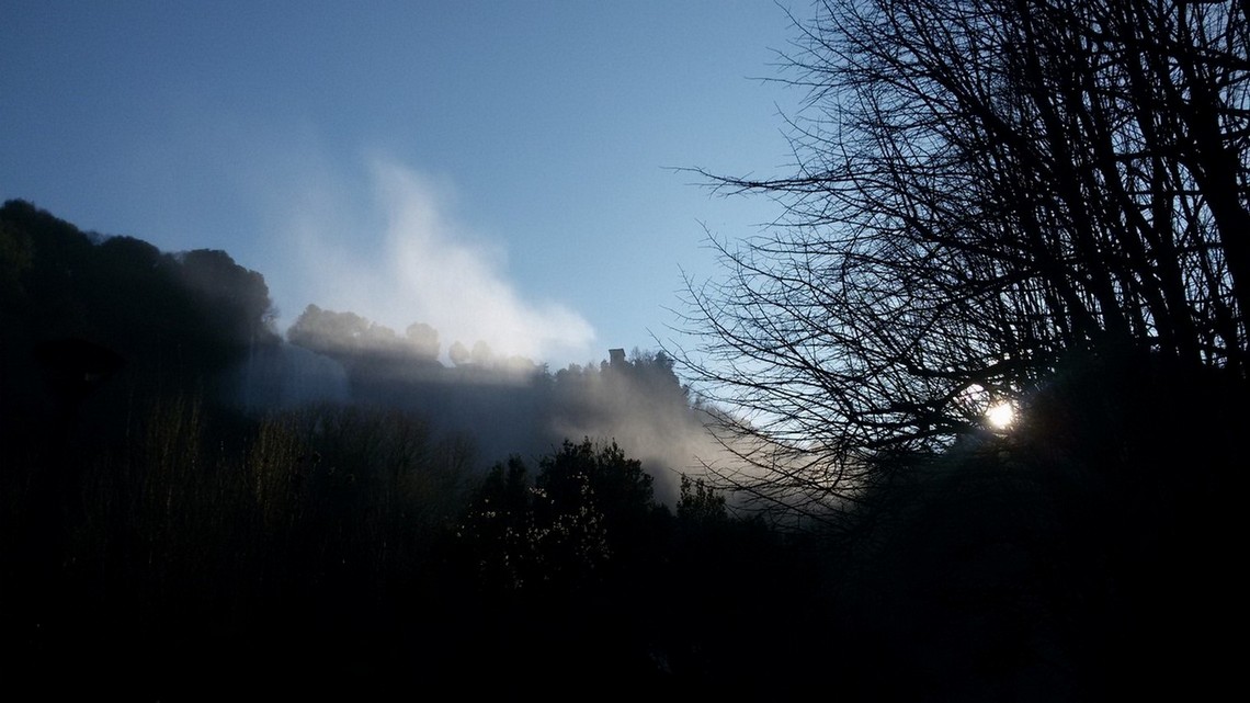 La nebbia formata dalla Cascata