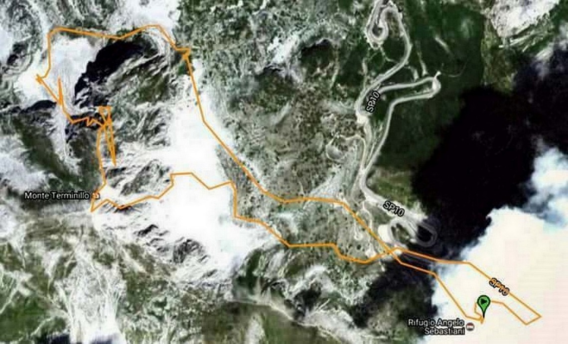 Il percorso da GPS