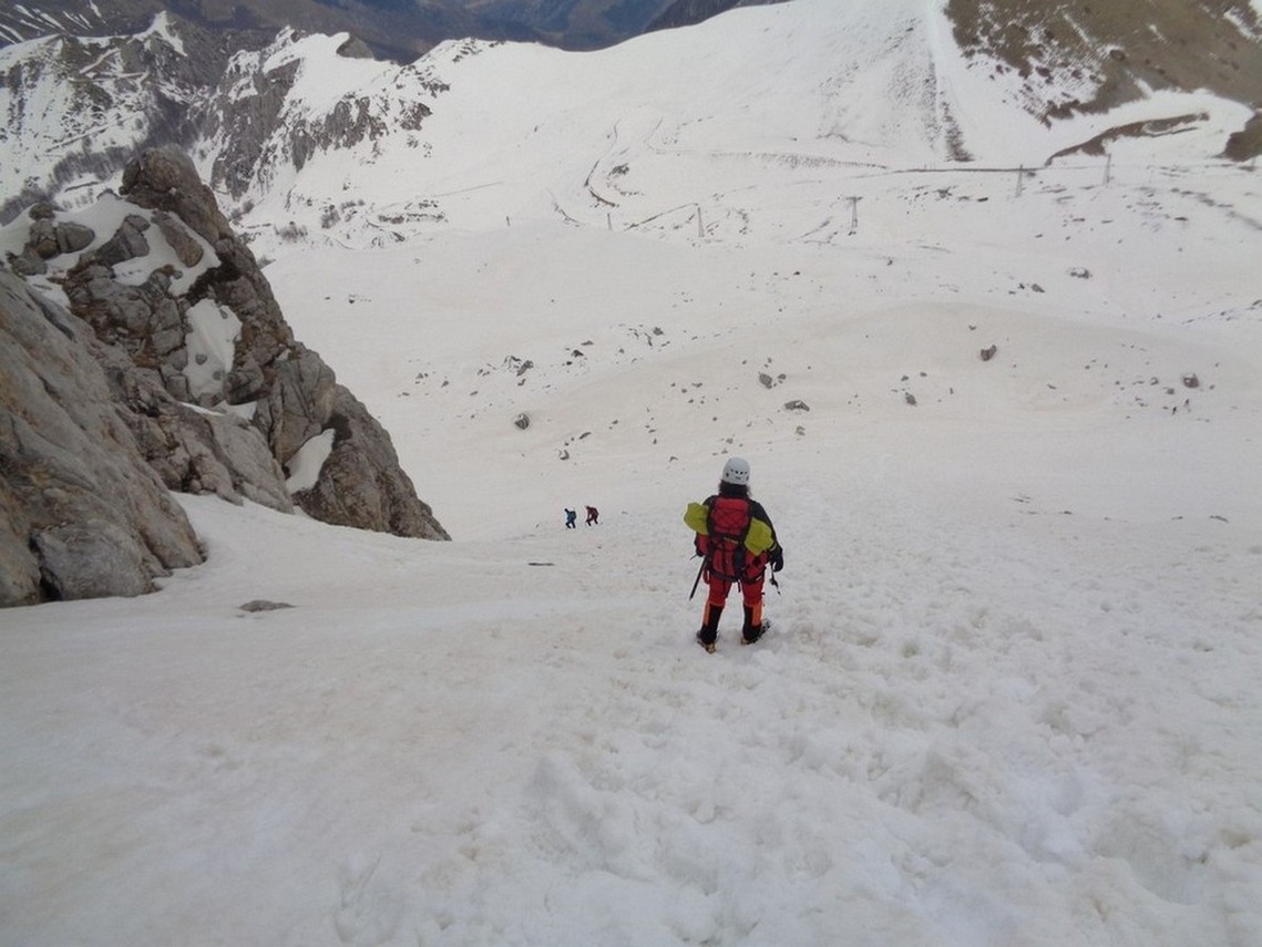 Francesca GRANIERI nella parte finale del Canalone Centrale