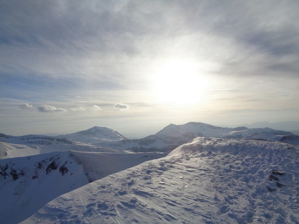 Il sole sta scendendo verso Cima ZIS