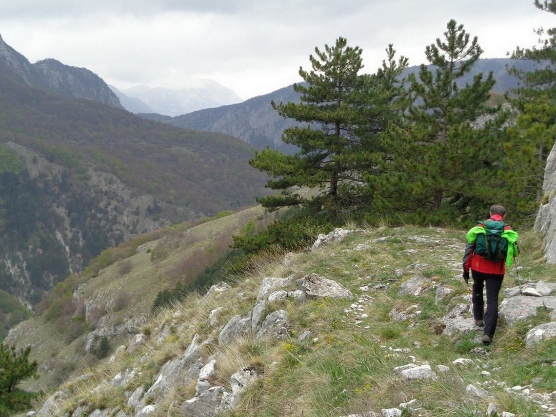 Traverso in quota sempre fra 1400 ed i 1450 metri