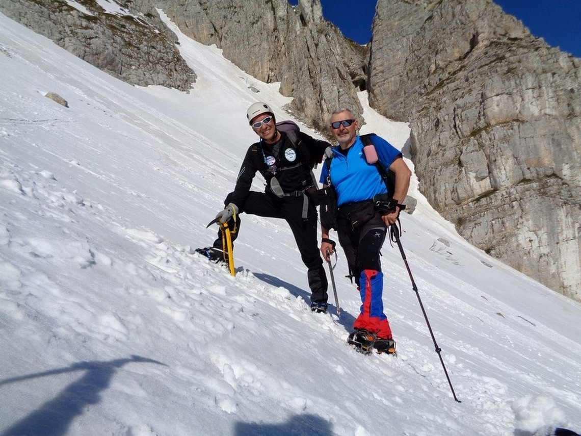 Insieme all'alpinista del CAI di Palestrina