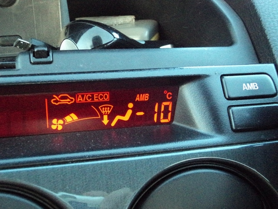 La temperatura a valle la mattina del Gennaio 2013