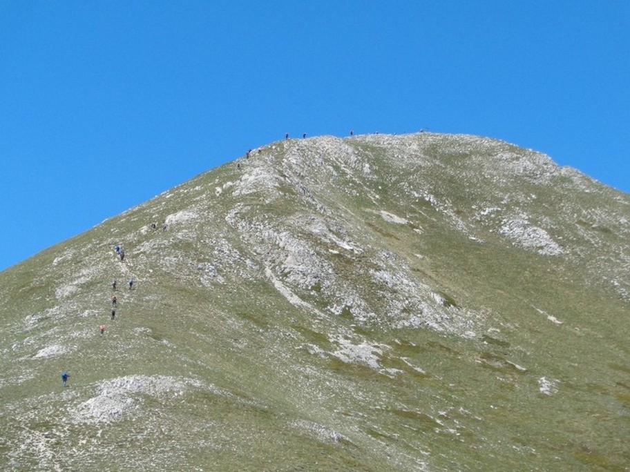 Gli ultimi a salire sulla parte finale della Cresta
