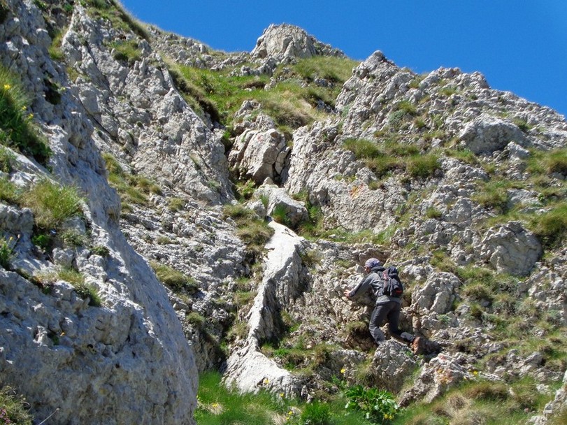 Alessandro studio il percorso migliore per arrampicarsi