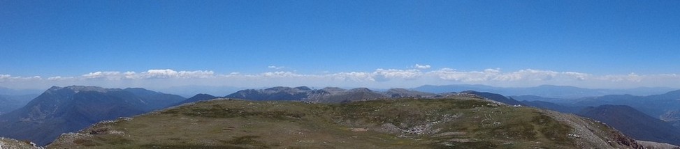 Guardando il Gruppo degli Ernici sotto i 2000m