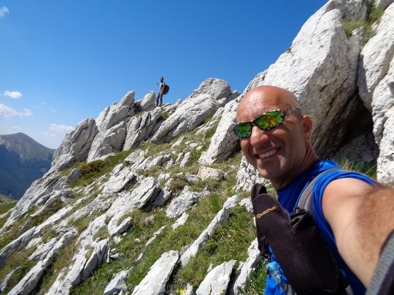 Il traverso verso il Crestone