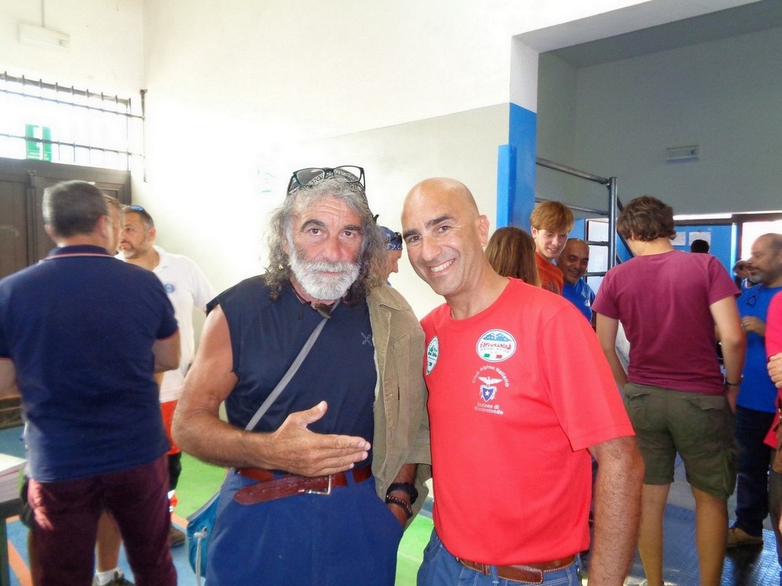 Con Mauro Corona appena arrivato