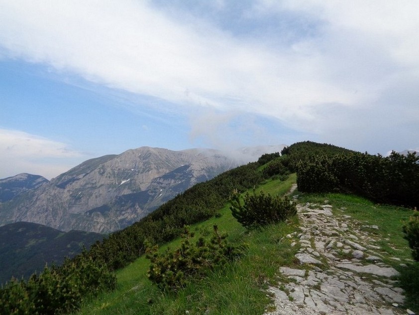 Ci credete che prima eravamo sopra quella montagna a sinistra cioè Cima delle Murelle ?