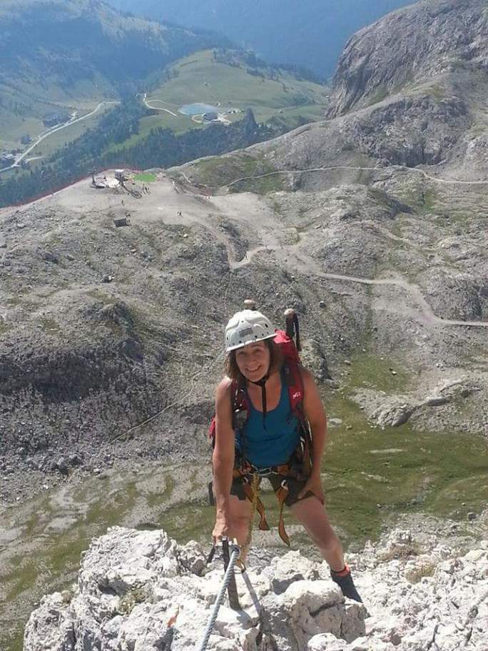 Priska alpinista nel Nord Italia