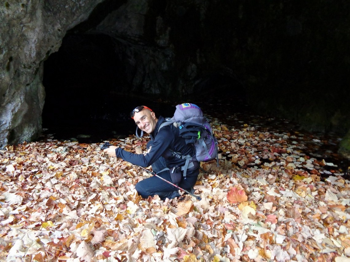 Pure dentro una grotta