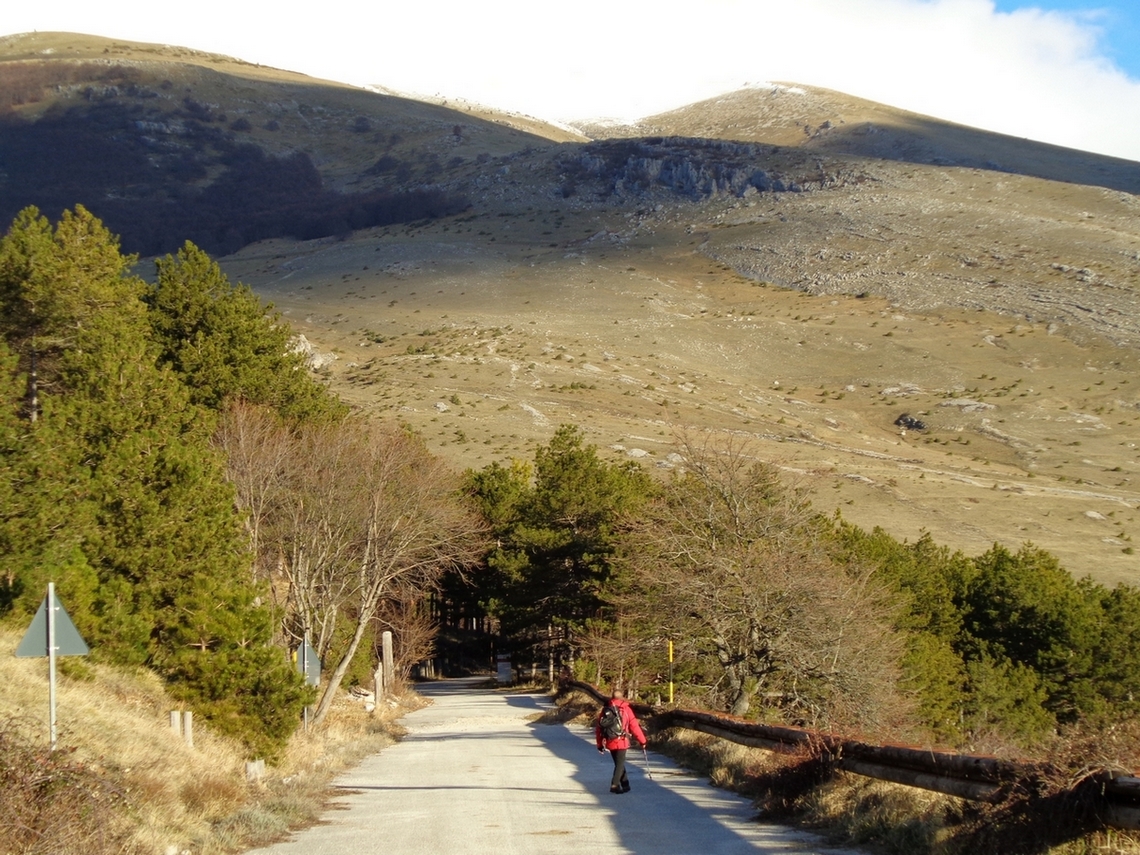 La strada che porta alla Funivia dismessa