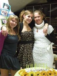 Tiziana con le bellissime figlie