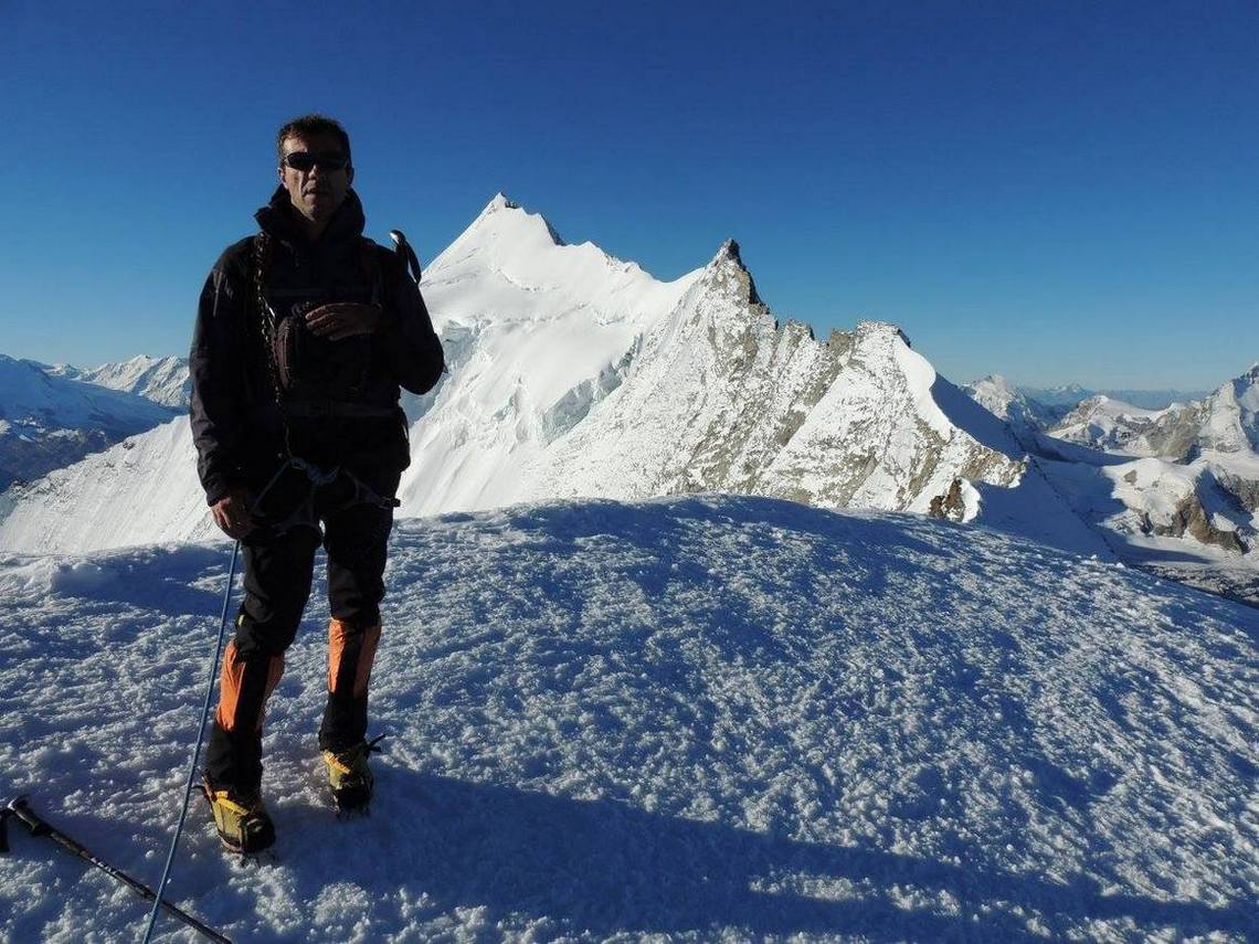Luigi Montanaro a Quota 4153m del Bishorn