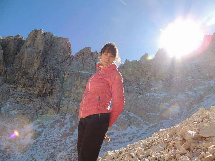 Manuela Tacconelli modella sul Gran Sasso
