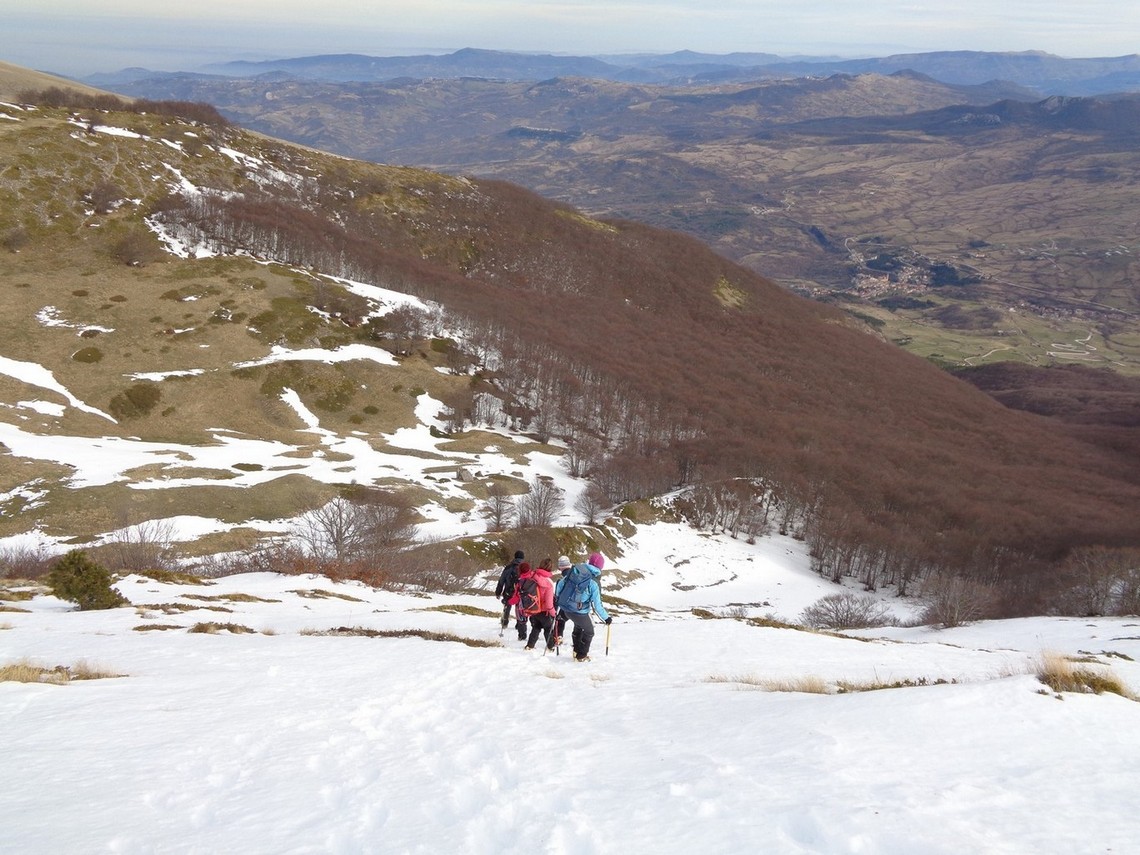 Si scende verso la Sella della Quartarana