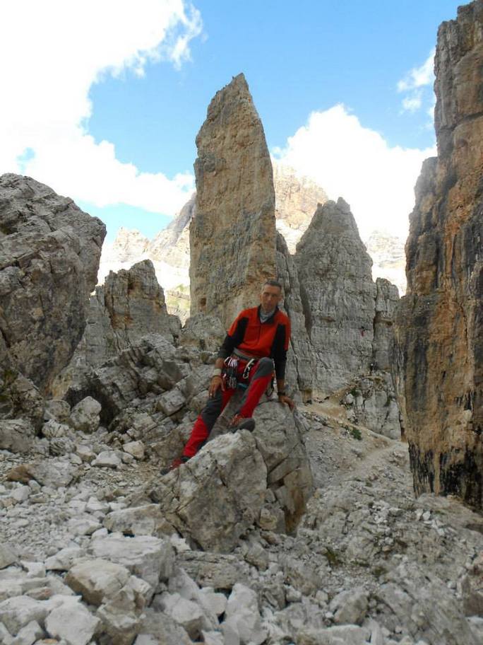 Massimo Mondella sulle Dolomiti