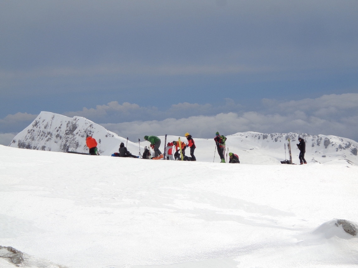 Sci alpinisti ora sotto di noi