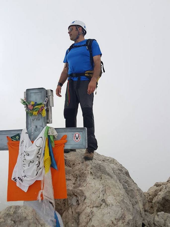 Massimiliano Cecconi in alta montagna