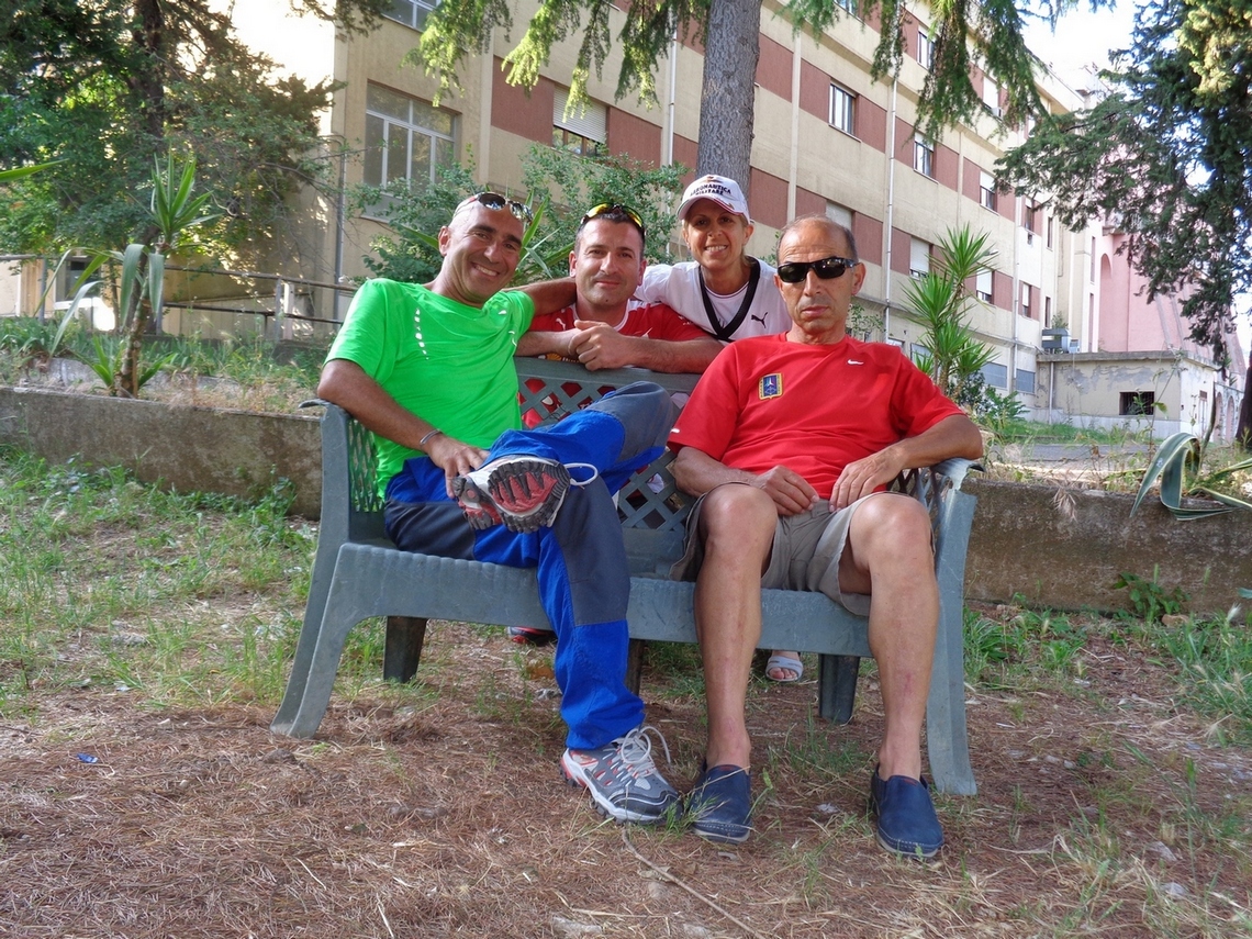Venafro con il Trio delle meraviglie: da Sinistra      Roberto, Stefania Altieri ed il Grande Michele Carnevale del CAI di Isernia