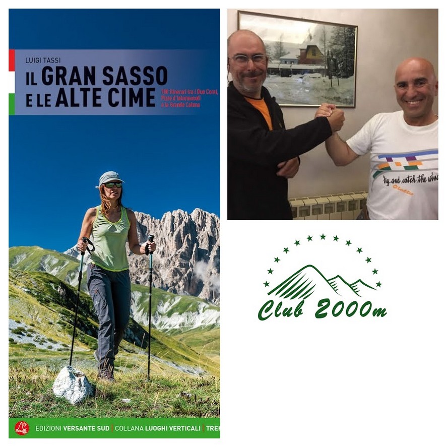 La copertina che evidenzia il connubio per questa guida fra l'autore del libro ed il Club 2000m