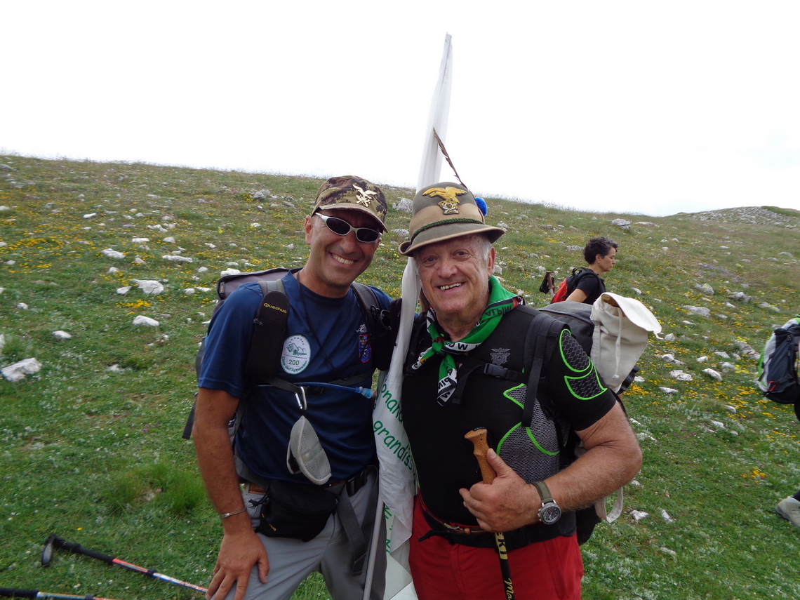 Con il Presidente Tonino di Palma Comandante Alpini sul Velino