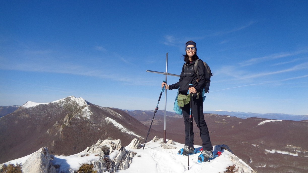 VANESSA VESCOVI sulla cima di Colle Le Lisce