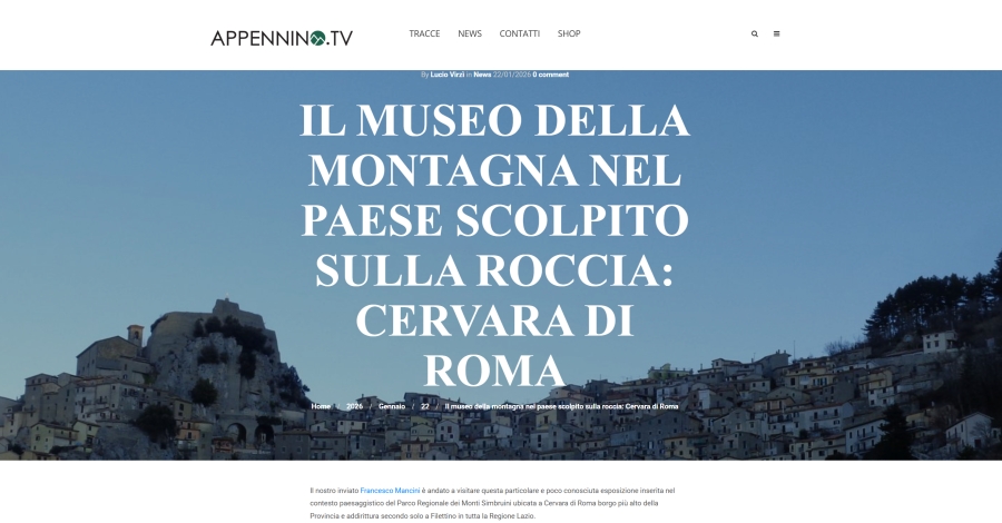 NEWS N.144 APPENNINO.TV: Un mio articolo su uno dei borghi più belli al confine fra Lazio ed Abruzzo