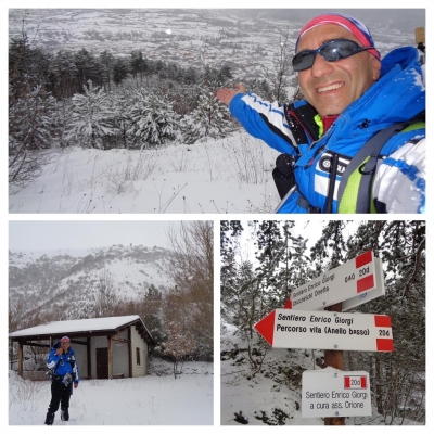 Il Solitario Bianco Anello del Rifugio Chicchirichì per il Sentiero Giorgi sulle Montagne di Pizzoli de L'Aquila