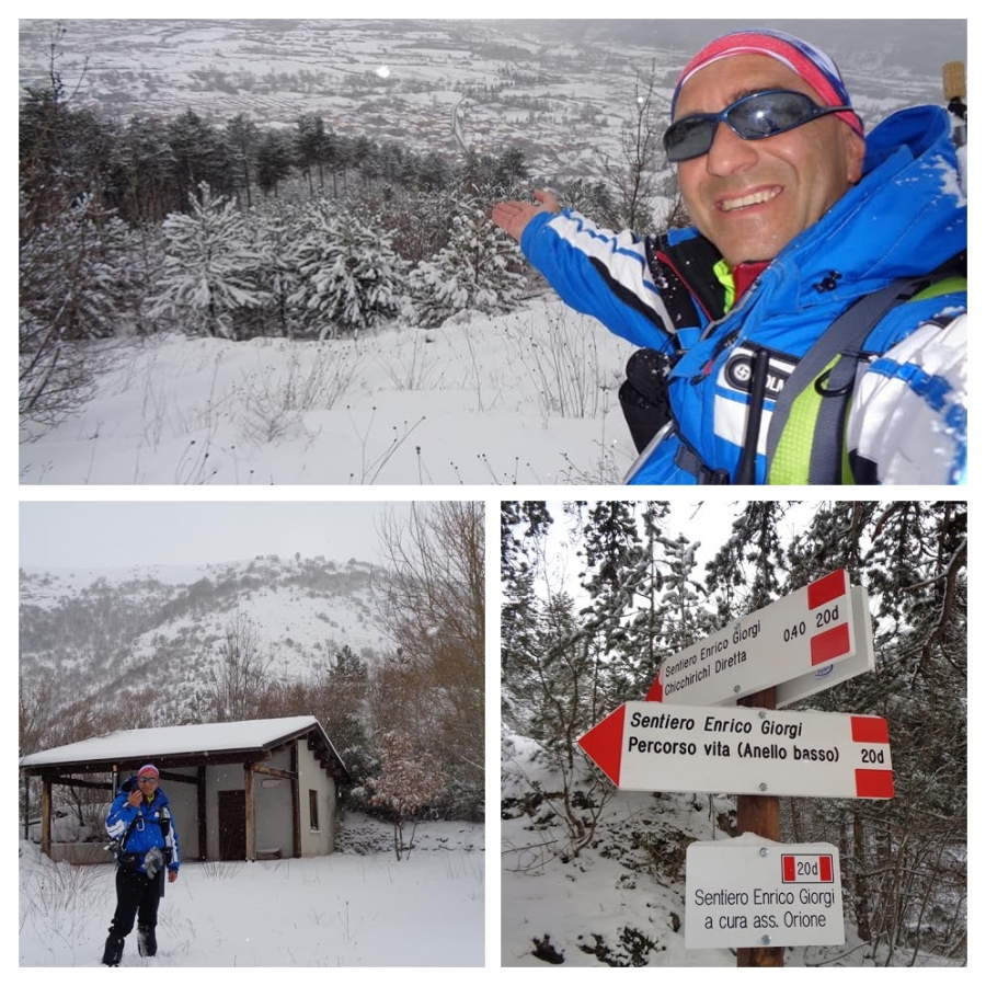 Il Solitario Bianco Anello del Rifugio Chicchirichì per il Sentiero Giorgi sulle Montagne di Pizzoli de L'Aquila