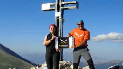 Con la Store Manager SALEWA Outlet Valmontone Lucia Rossi per l'anello serale sulle cime del Crepacuore negli Ernici Occidentali