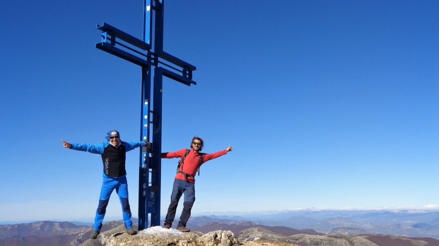 Con il " Guerriero del Parco " alias Patrizio GIORGIO per l'anello delle cime dei Monti Cantari