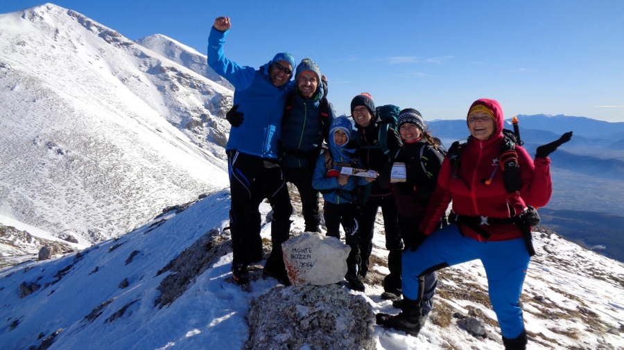 Con gli incredibili OTTO SCARPONI e la Zia Monica per l'anello Natalizio invernale del Monte Rozza sul Velino