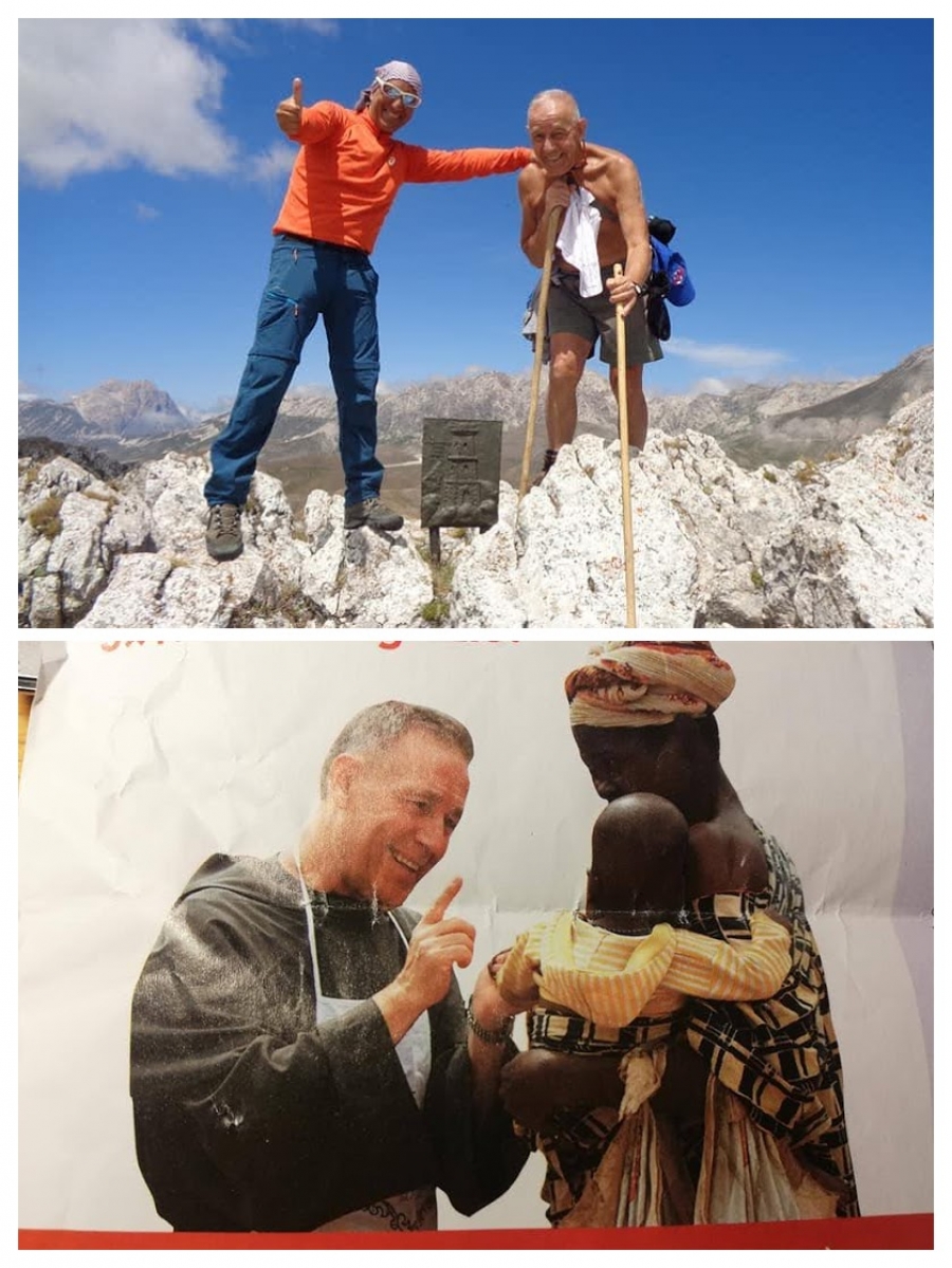 Con la Benedizione di Padre Massimiliano Baccile per il lungo anello della Cime del Monte Bolza sul Gran Sasso D'Italia