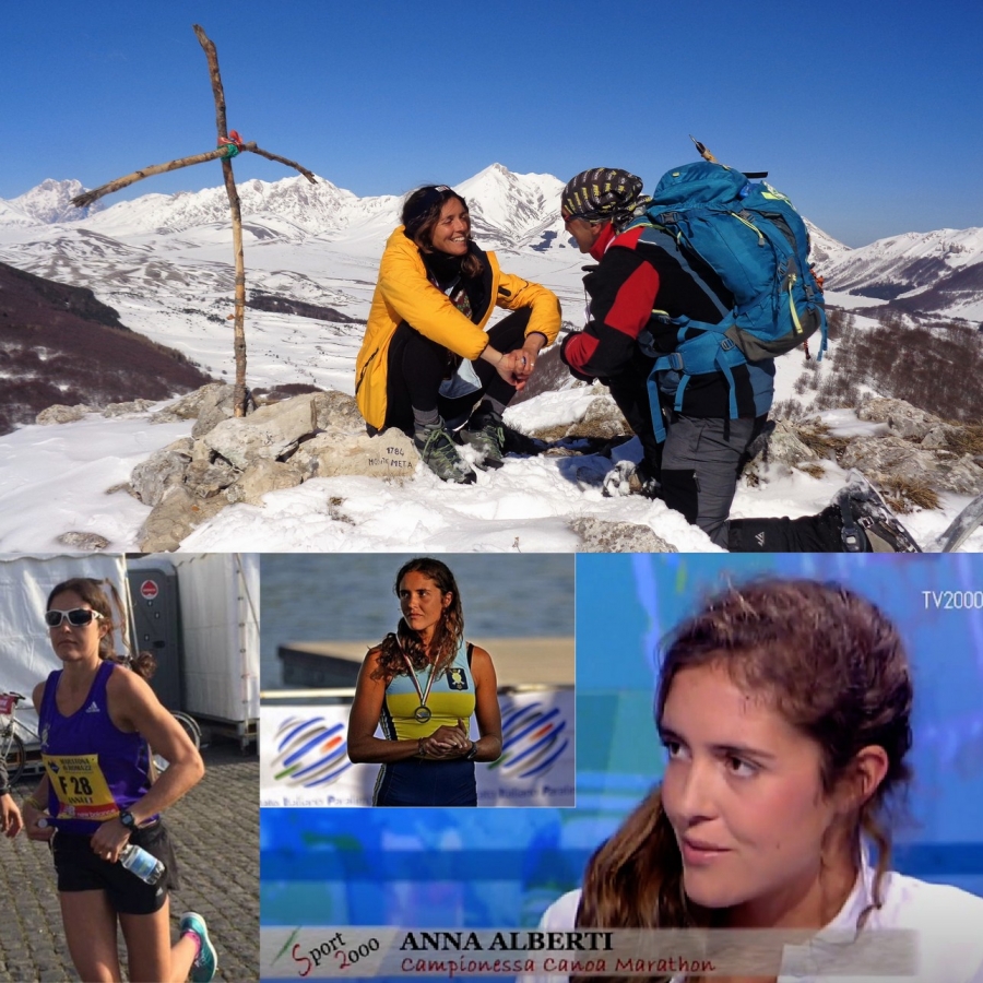 Con la campionessa mondiale ed europea di Kayak Anna Alberti Guida AIGAE per l'anello invernale Meta-Cappucciata sul Gran Sasso d'Italia