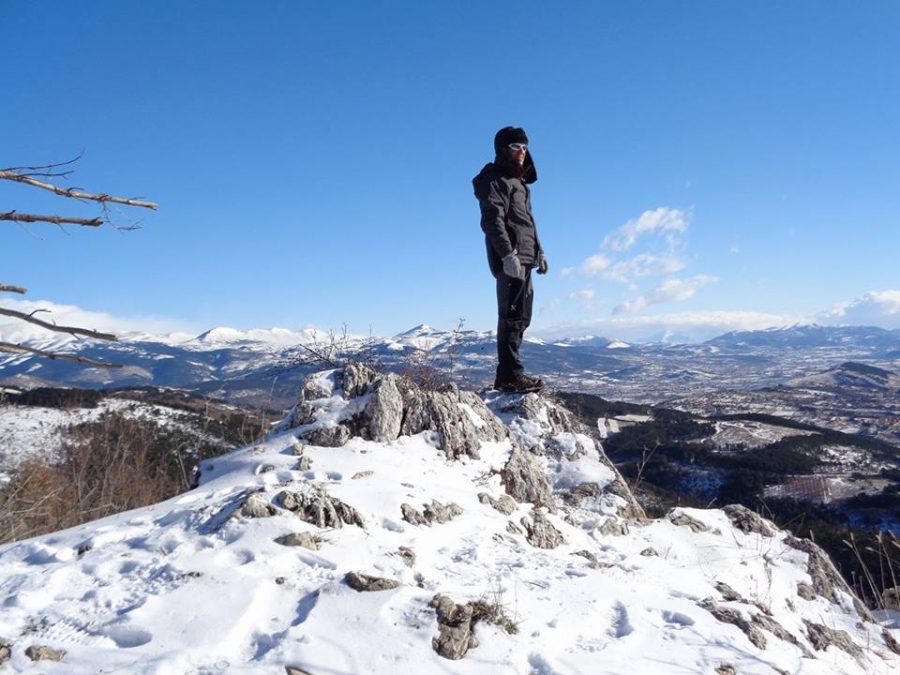 Solitaria sulla Crocetta del Monte Pettino sui Monti Aquilani