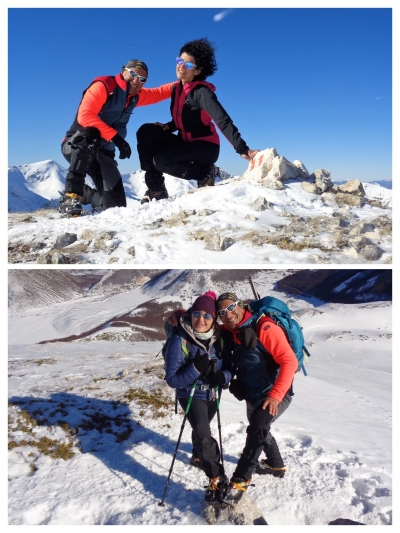 Con la determinazione di Maria Luisa Aloisantoni e la meravigliosa Mimma Credentino per la grande ascesa delle cime di Piano Ceraso sul Velino-Sirente