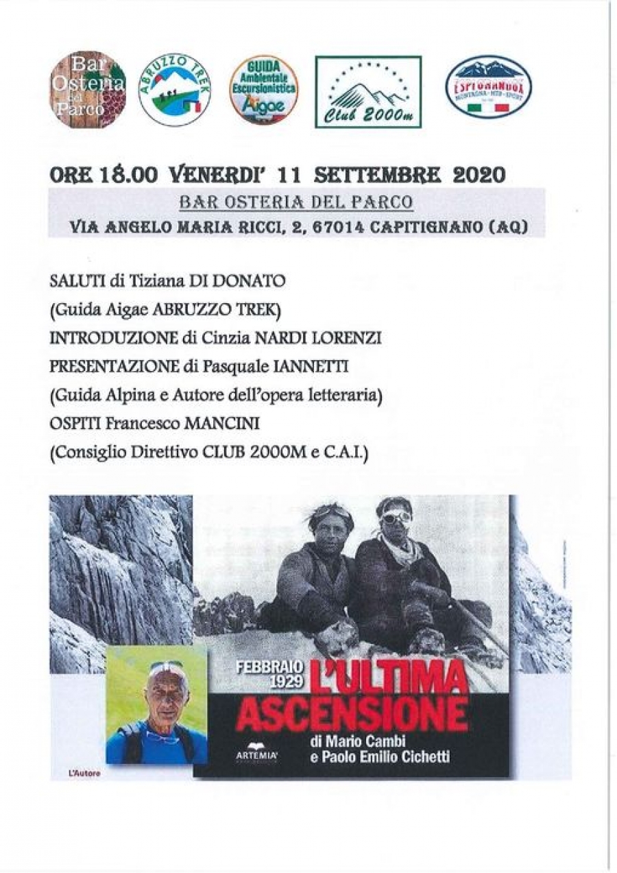 Conferenza nei pressi del Centro Visite del Parco Gran Sasso Laga Capitignano AQ