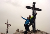 Con la luce negli occhi di Nancy per l&#039;anello della cima del Monte Autore sui Sibruini