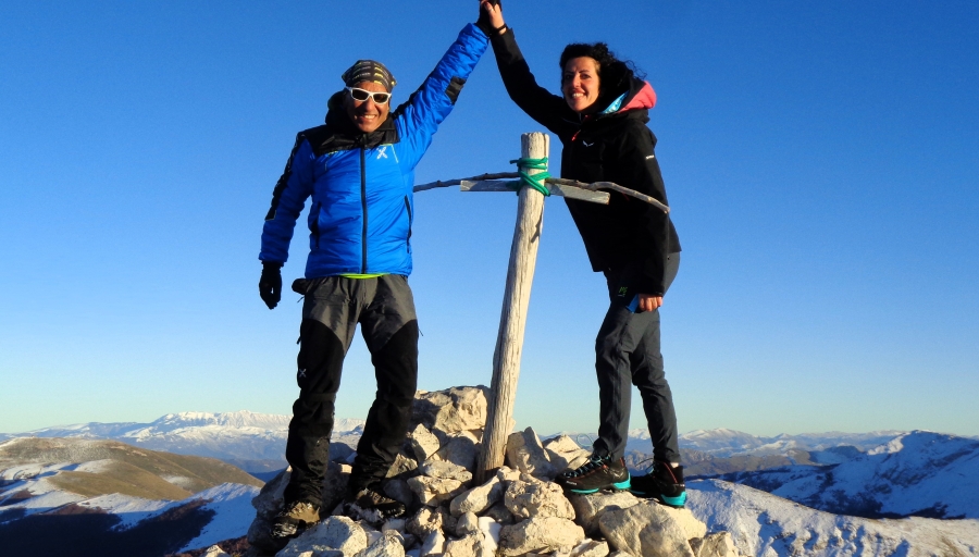 Con la complicità di Ylenia Fischione per l'anello delle 4 cime over 2000m di Campo Felice