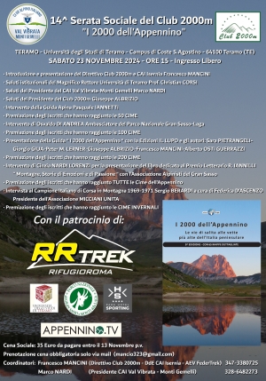 NEWS N.92 La 14a Riunione Annuale del Club 2000m con il CAI Val Vibrata-Monti Gemelli