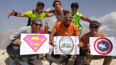 Con TUTTE le cime Over 2000 metri dell'appennino Italiano di Super " TERRA " Woman e Capitan America " BRUCE " per il grande anello di Pizzo Intermesoli sul Gran Sasso d'Italia