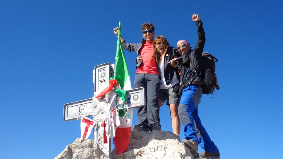 La prima volta di " Manu La " sulla cima più alta dell'Appennino per il grande anello della Vetta Occidentale del Gran Sasso D'Italia