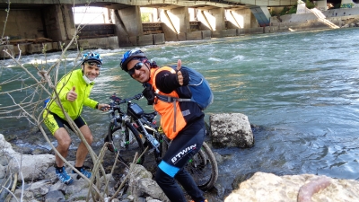70 Km per il ritorno in MTB con IRON MAN alias Ugo Scimia per il grande anello della Diga di Castel Giubileo
