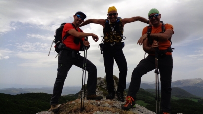 Con i Direttivi del C.A.I. Lanciano IURISCI-SIRENI per l'anello delle Cime di Pietra Cernaia sulla Majella