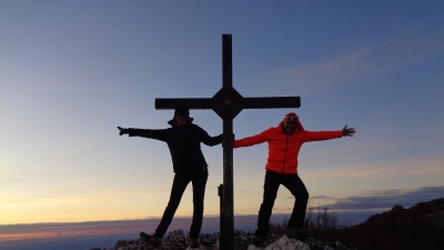 Collezionando tramonti con Nancy per l'anello pomeridiano-notturno del Monte Pellecchia sui Lucretili