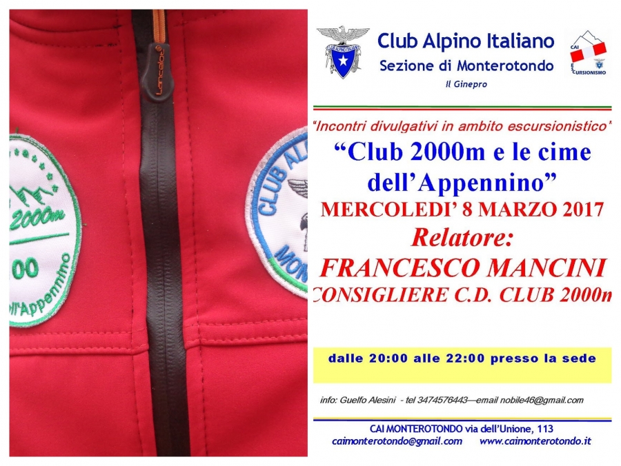 Senza steccati ideologici: Club 2000m e CAI Monterotondo
