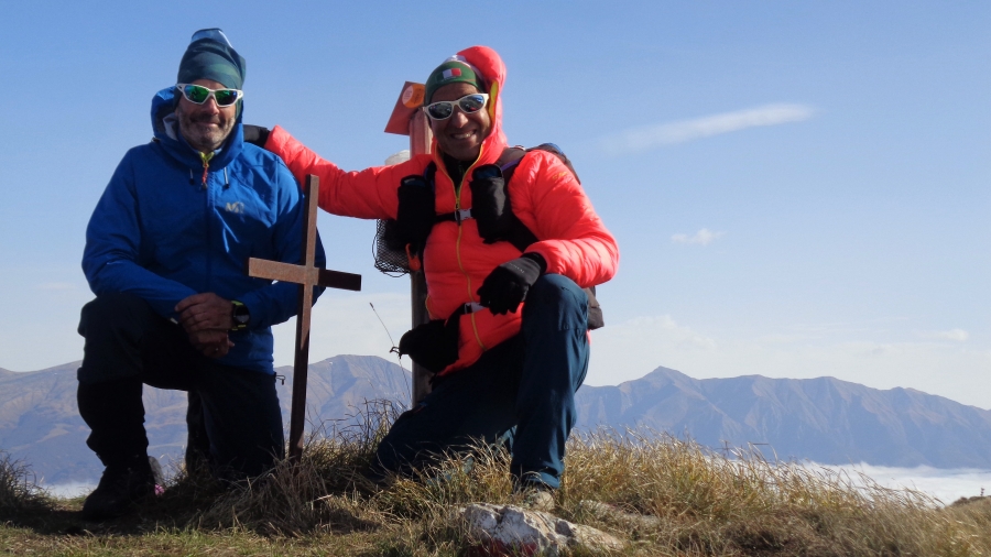 Con Andrea Bollati reggente del C.A.I. di Pietracamela ed il Suo gruppo per l'anello del Monte Pozzoni sull''Alta Valle del Velino
